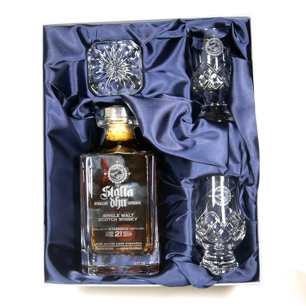 Whisky - Stalla Dhu Glendronach 21 Years Old Sterling Reserve Single Cask + 2 Glasses - Bottle Of 70Cl