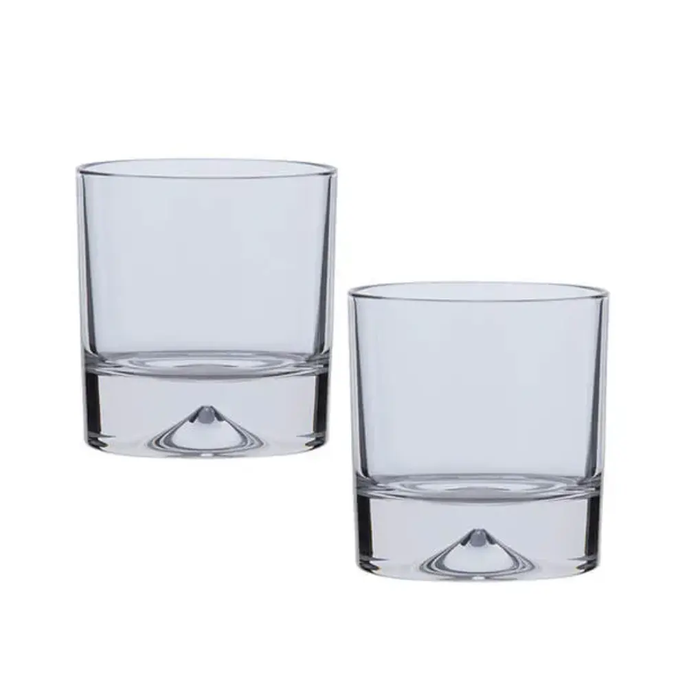 Glasses - Dimple Double Old Fashioned Whisky Glass - Set of 2 Glasses