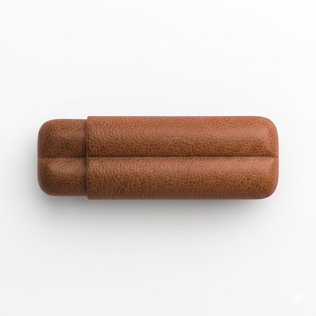Cigar Case - Fallon Aura Buffalo Sublimes Ice Brown - 2 Cigars