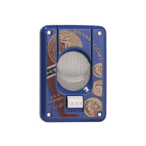 [17205] Cigar Cutter - Elie Bleu Medals Blue