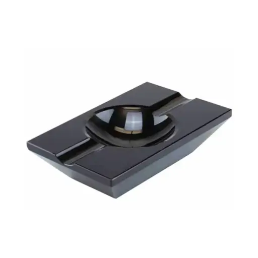 [51212] Ashtray - Cigar Black 200X120 2 Rests