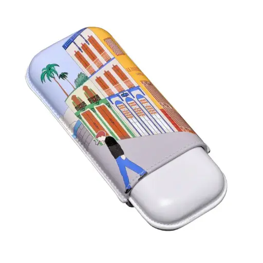 [51215] Cigar Case - Elie Bleu 27mm Casa Cubana Le Parisien - 2 Cigars