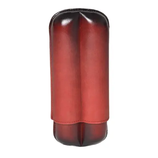 [51222] Cigar Case - Elie Bleu 27mm Red - 2 Cigars