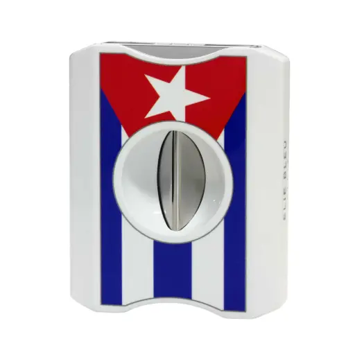 [51392] Cigar Cutter - Elie Bleu V Cut Cuban Flag