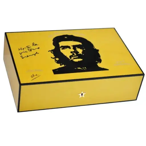 [51403] Humidor - Elie Bleu Che Gold Yellow Sycamore - 110 Cigars