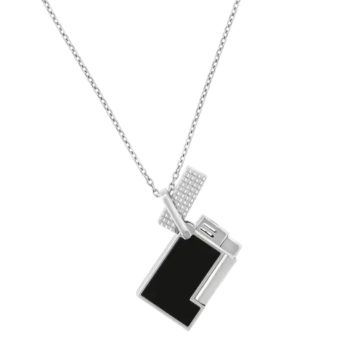 [51983] Lighter - S.T. Dupont Necklace Silver/Black