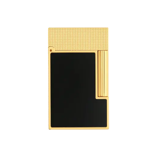 [51989] Lighter - S.T. Dupont Ligne 2 Matt Black/Yellow Gold